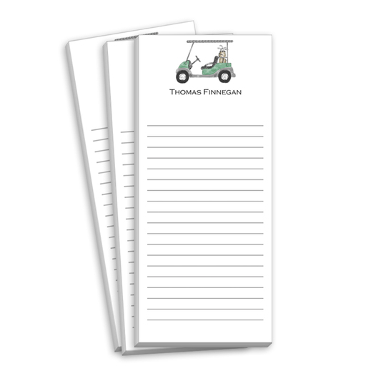 Golf Cart Skinnie Notepads